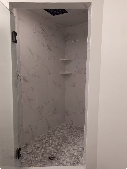 Renovated bathroom shower