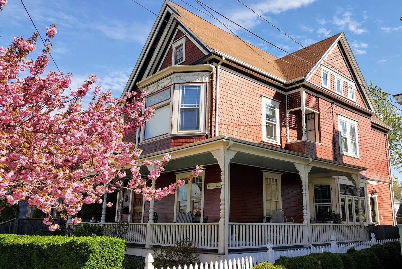 The 1886 Victorian on Mann Avenue in spring